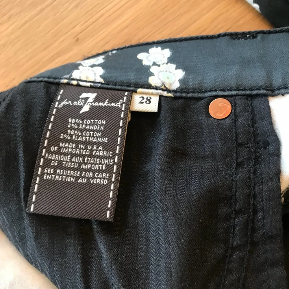 7 for All Mankind Slim Cigarette Cherry Blossom Jeans - Picture 4 of 8